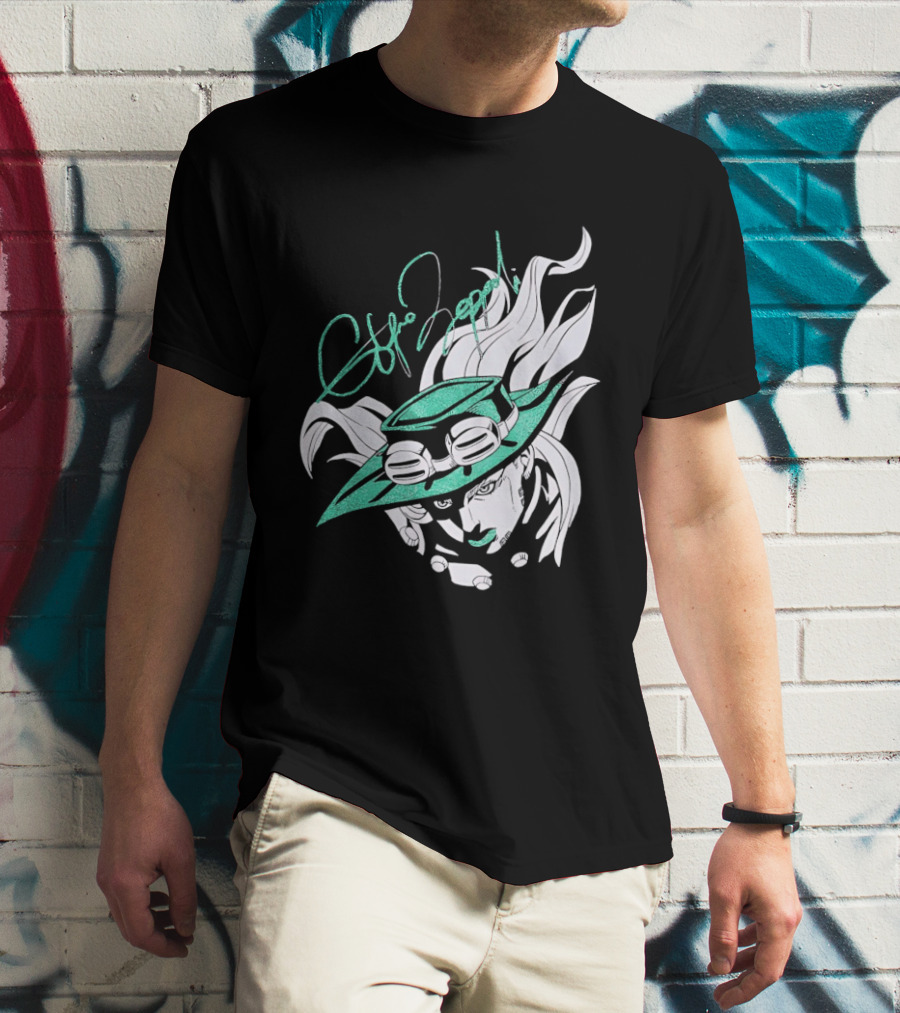 Gyro Zeppeli Jojo's Bizarre Adventure Illustration Signature T-Shirt