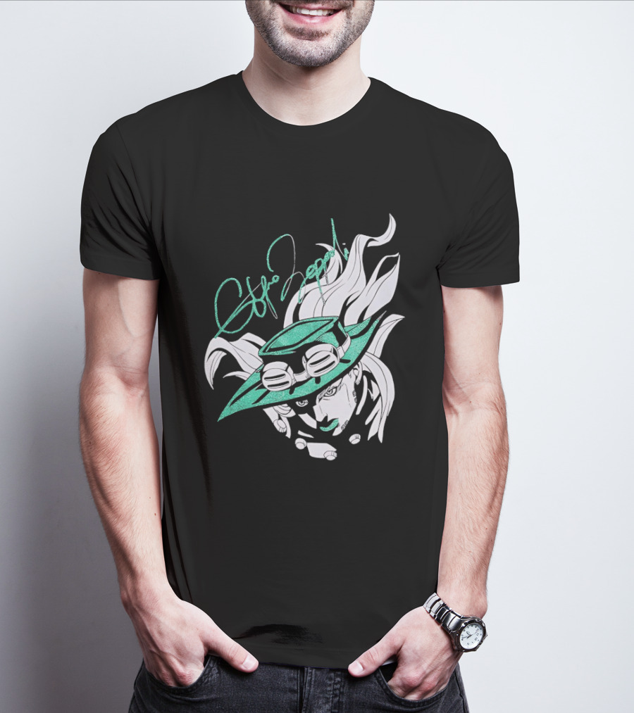 Gyro Zeppeli Jojo's Bizarre Adventure Illustration Signature T-Shirt