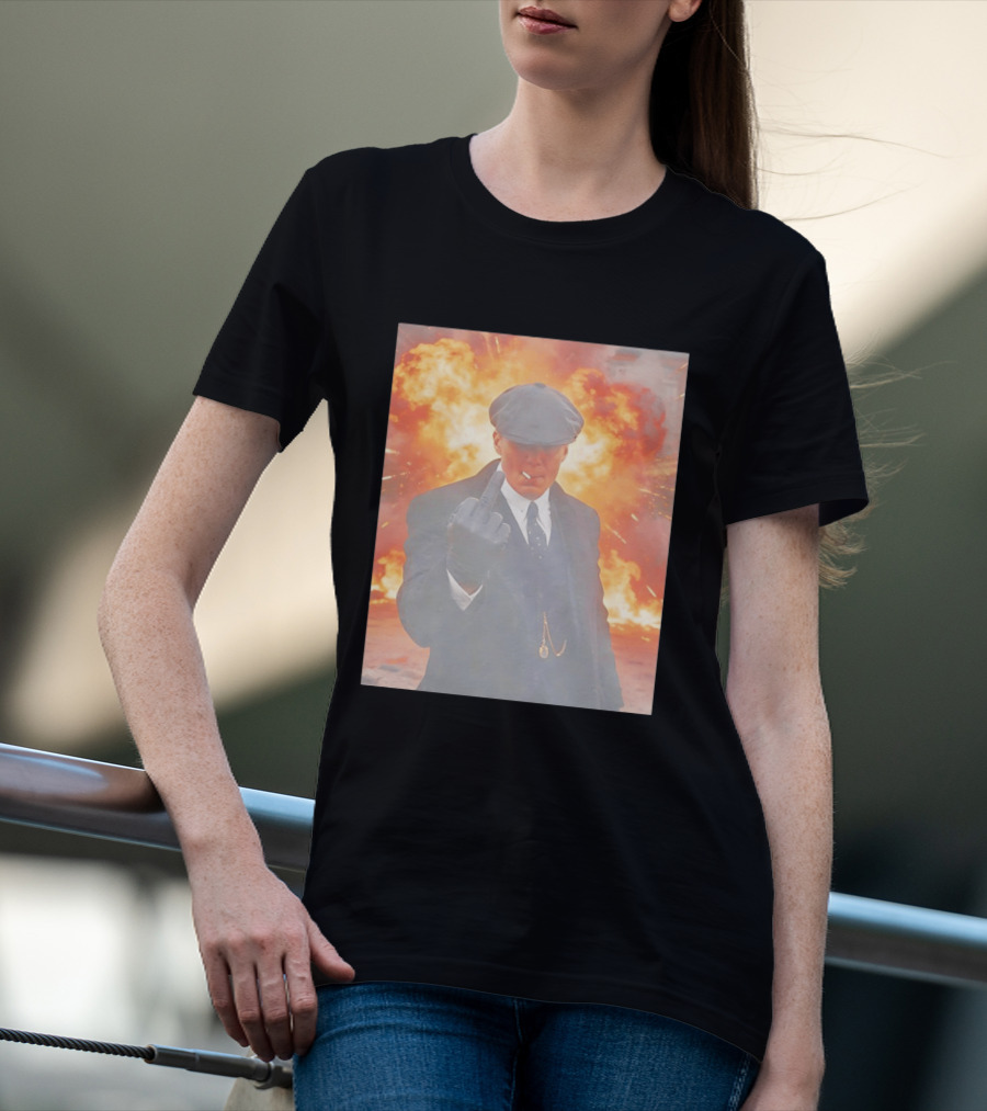 Peaky Blinders Shelby Explosion Middle Finger Iconic Scene T-Shirt