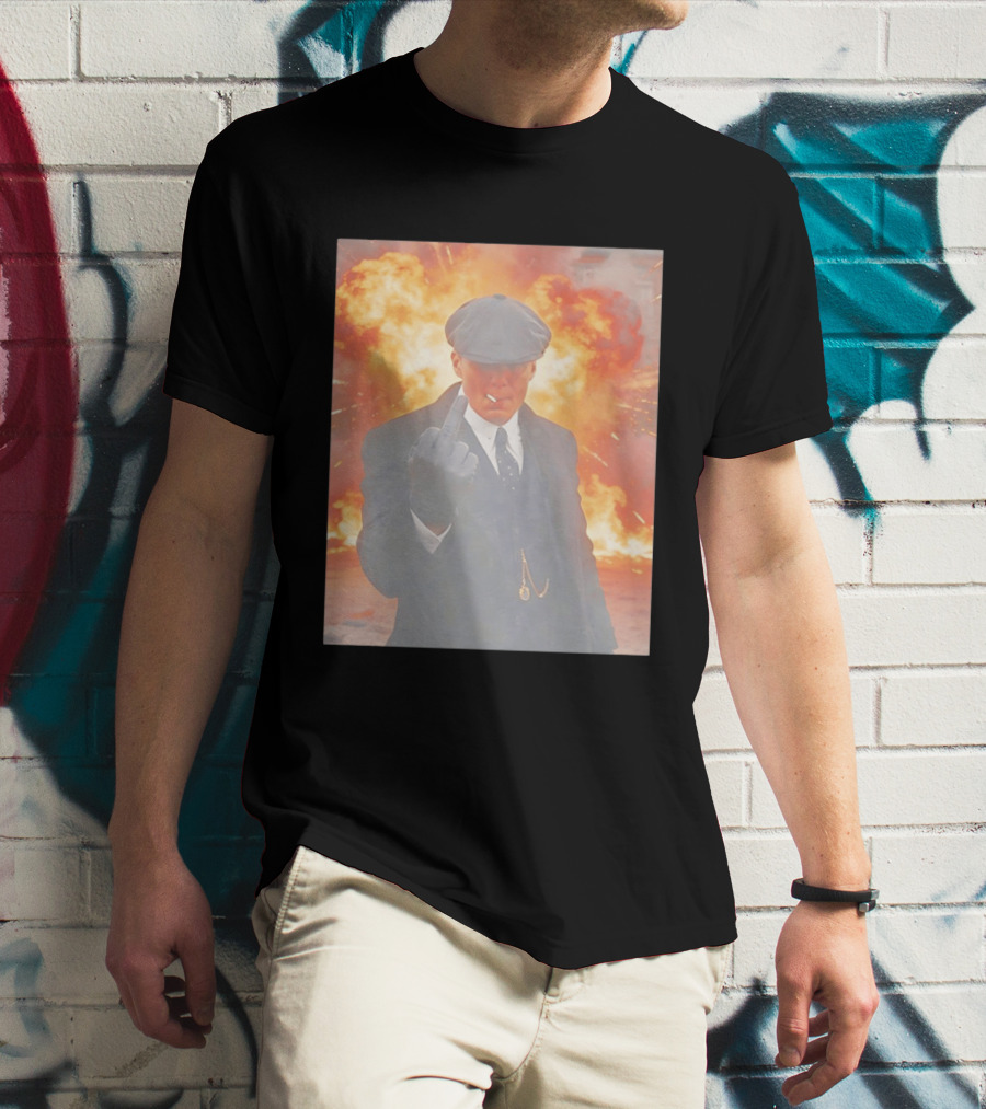 Peaky Blinders Shelby Explosion Middle Finger Iconic Scene T-Shirt