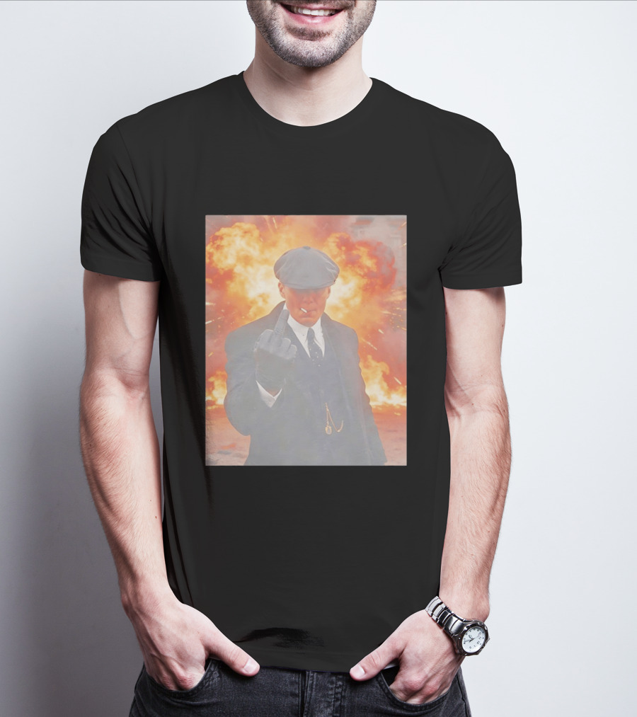 Peaky Blinders Shelby Explosion Middle Finger Iconic Scene T-Shirt