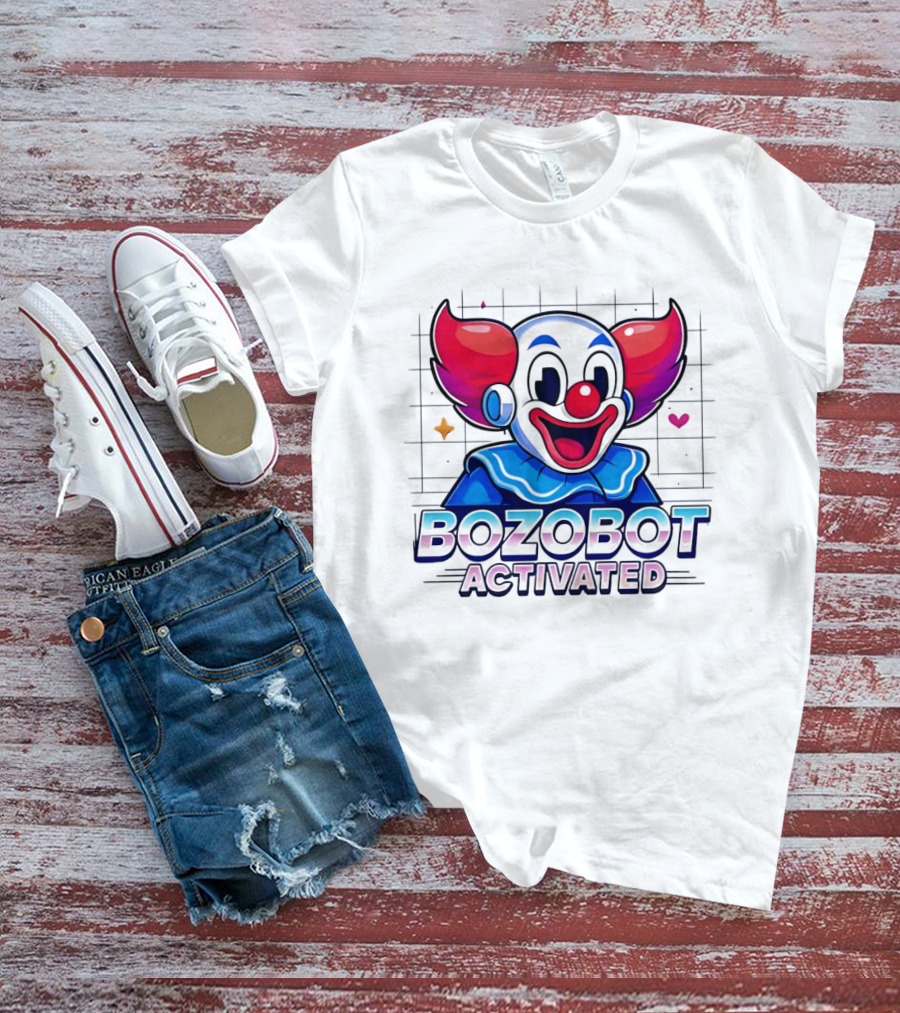 Bozo The Clown Bozobot Activated Retro Robot Clown Aesthetic T-Shirt