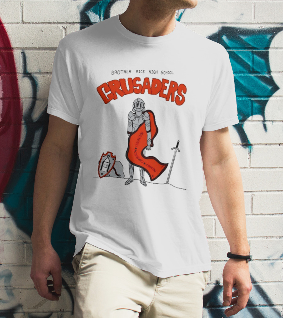Brother Rice High School Crusaders Knight Shield And Sword T-Shirt