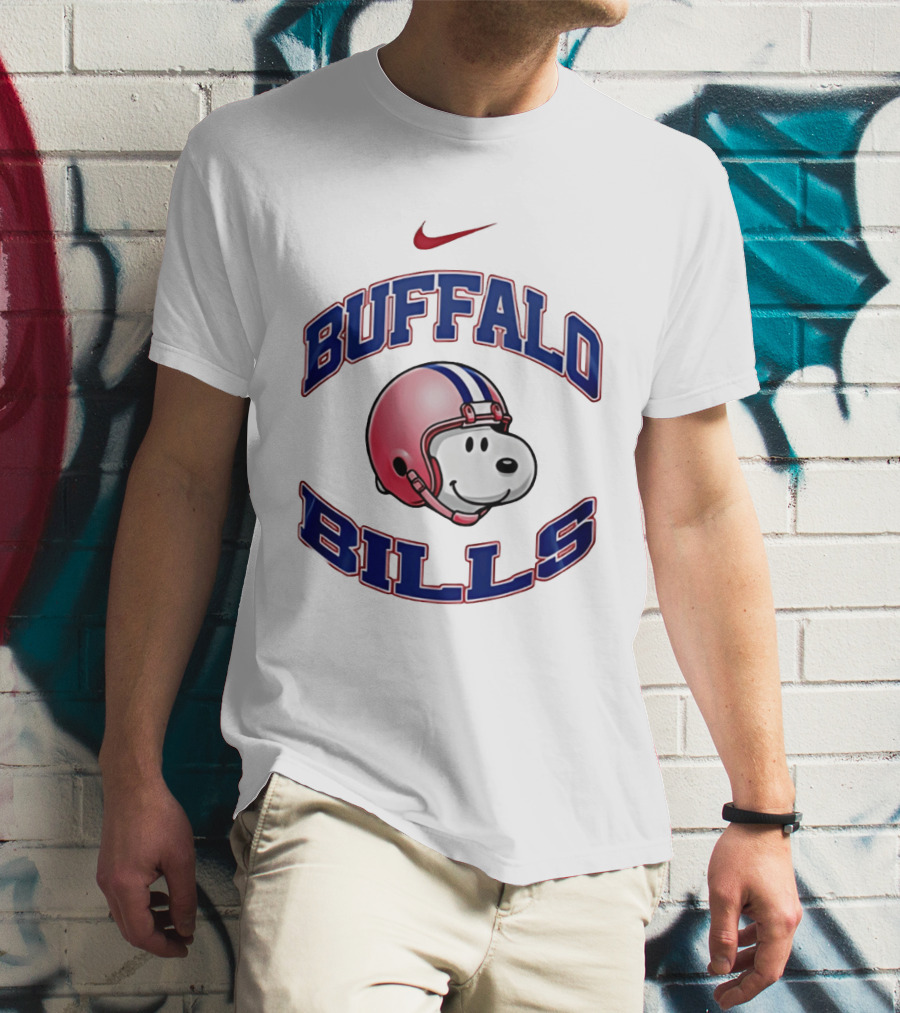 Buffalo Bills Snoopy Football 2026 Nike Collaboration T-Shirt