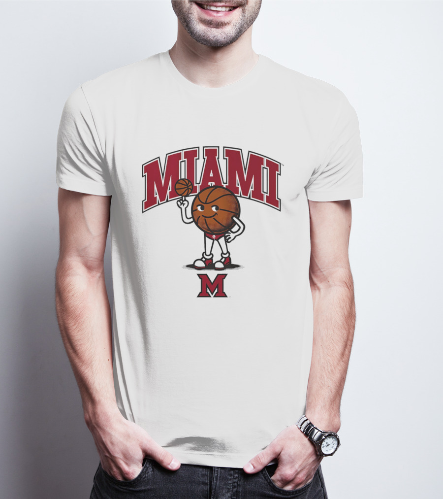 Miami Basketball Cartoon Character 2026 T-Shirt