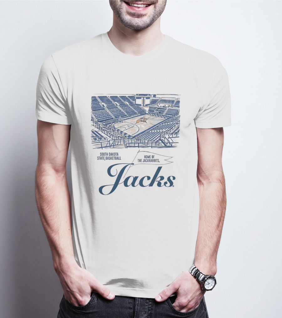 South Dakota State University Jackrabbits Basketball Court Jacks T-Shirt