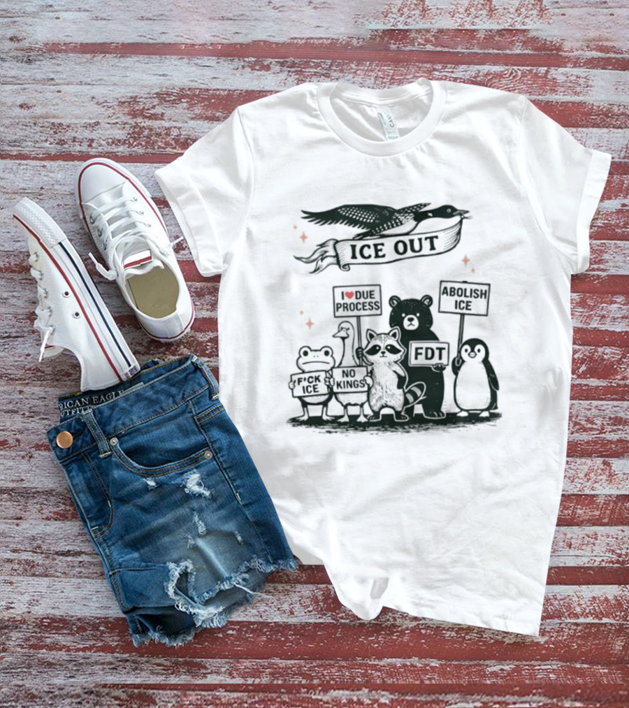 Resistance Ice Out Minnesota Protest Abolish ICE Animal Meme T-Shirt