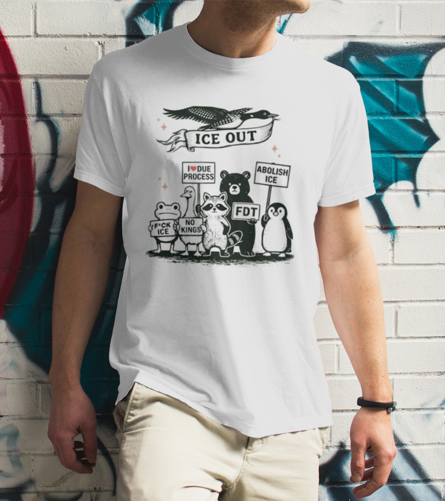 Resistance Ice Out Minnesota Protest Abolish ICE Animal Meme T-Shirt