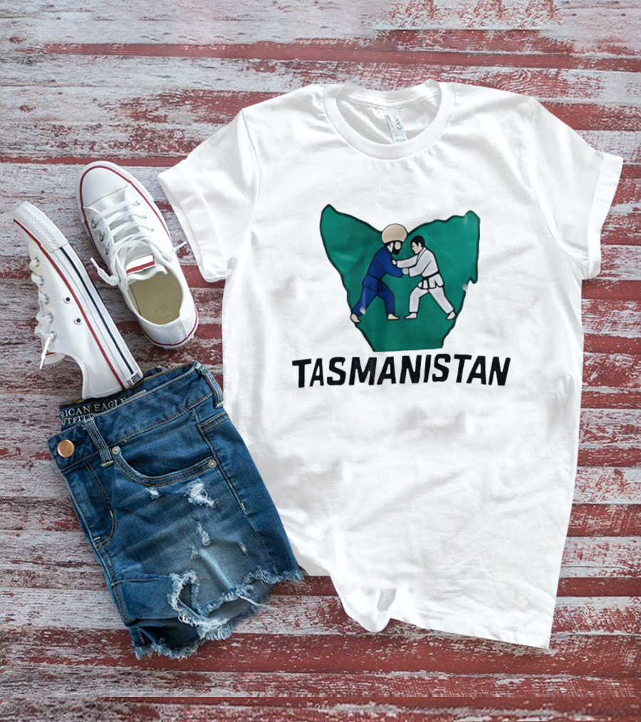 Tasmanistan Judo Cartoon Tasmania Map T-Shirt