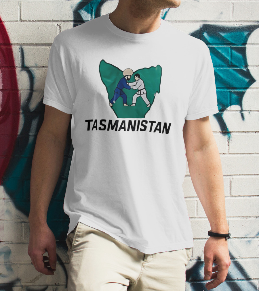Tasmanistan Judo Cartoon Tasmania Map T-Shirt