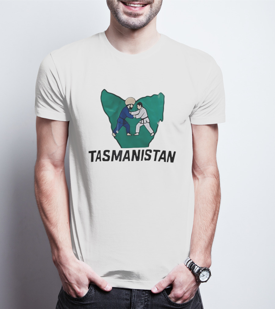 Tasmanistan Judo Cartoon Tasmania Map T-Shirt
