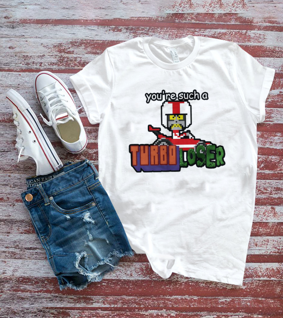 You're Such A Turbo Loser Pixel Art Racing Helmet T-Shirt