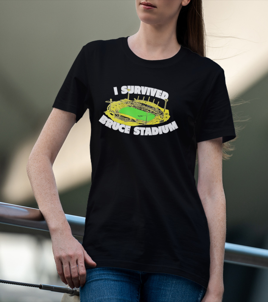 I Survived Bruce Stadium Nostalgic Experience At Iconic Canberra Venue T-Shirt