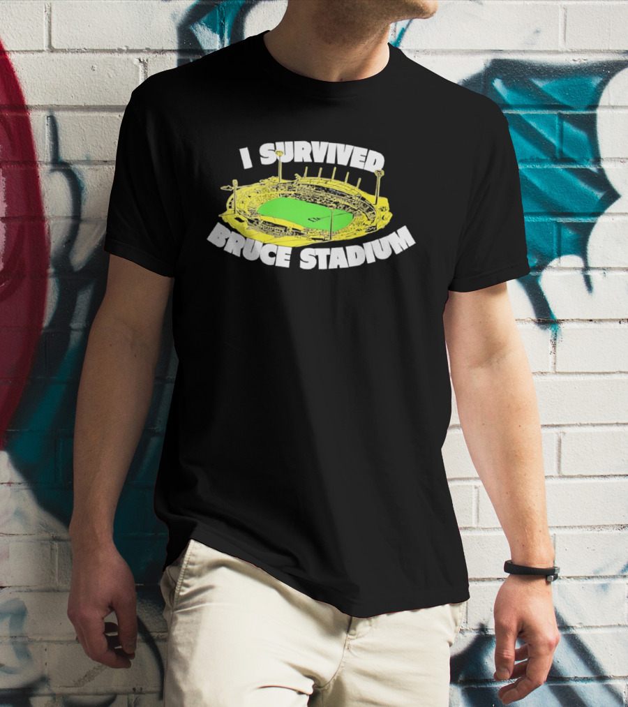 I Survived Bruce Stadium Nostalgic Experience At Iconic Canberra Venue T-Shirt