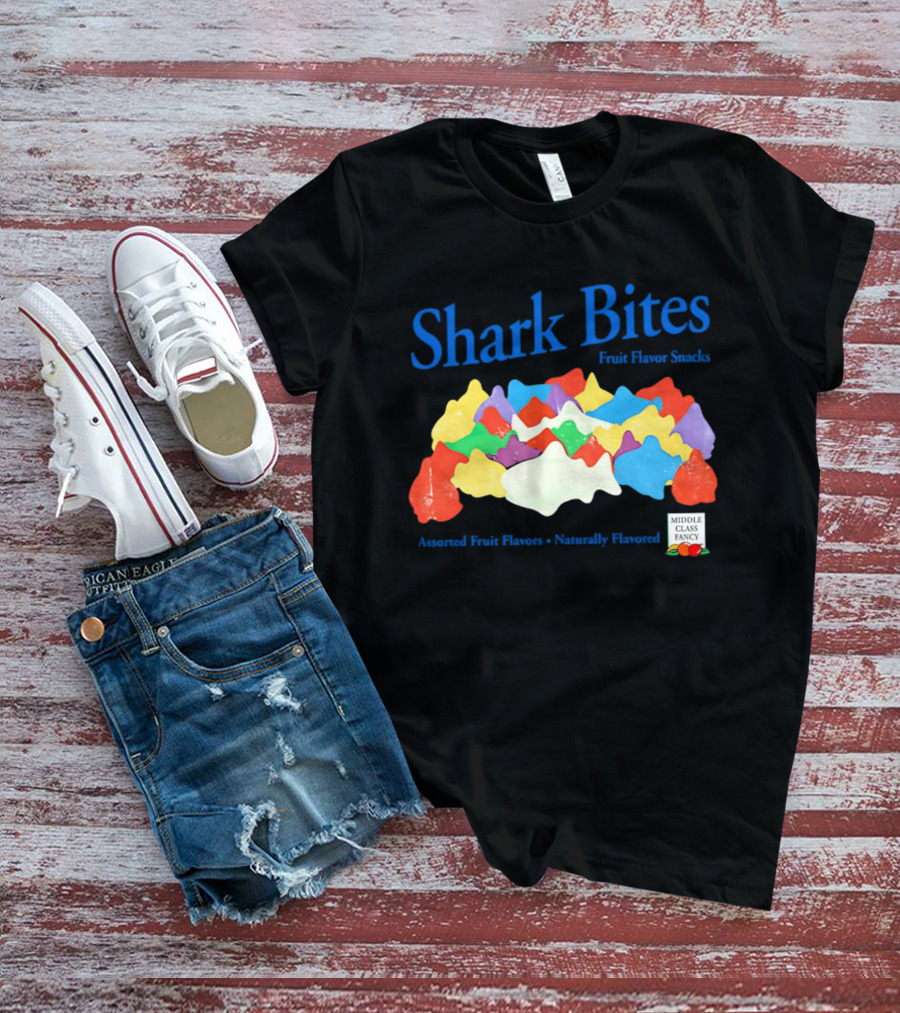 Shark Bites Fruit Flavor Snacks Assorted Fruit Flavors Naturally Flavored T-Shirt