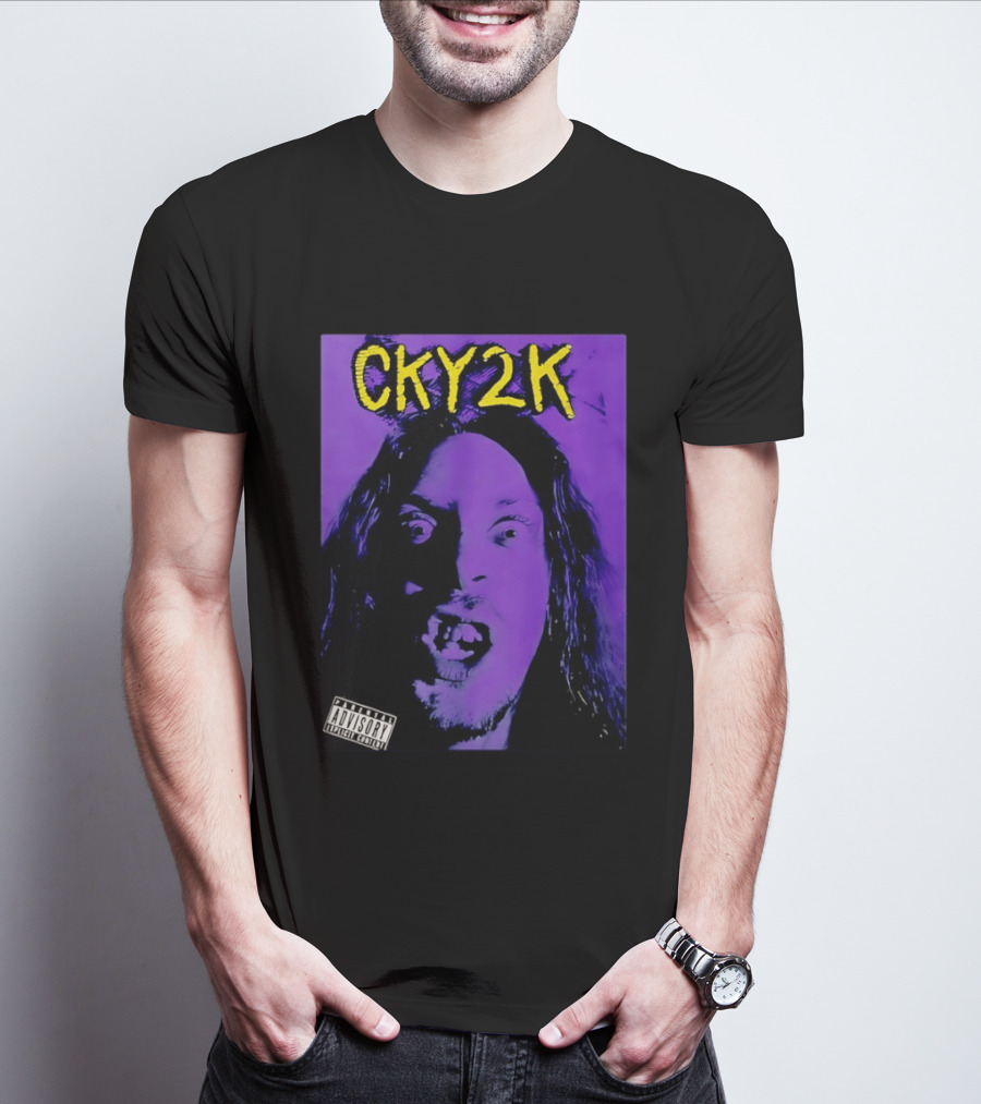 CKY2K Explicit Content Purple Portrait Bam Margera T-Shirt