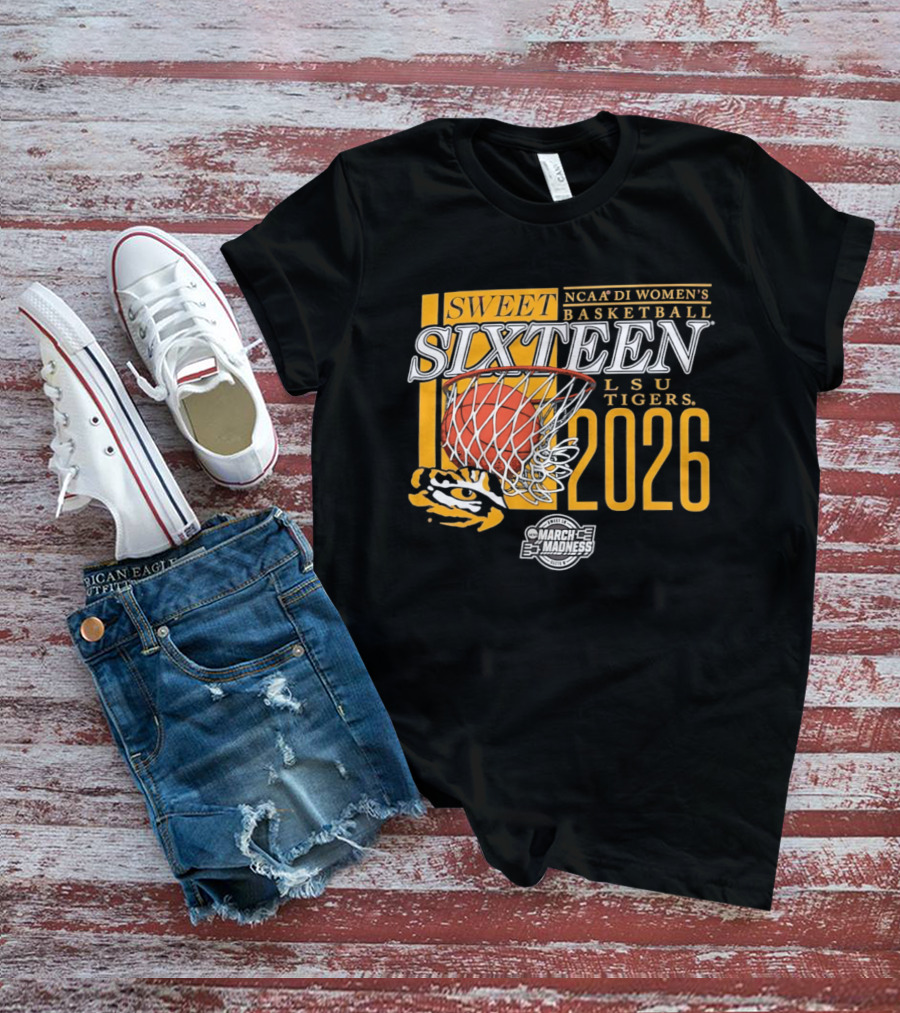 LSU Tigers NCAA DI Women's Basketball Sweet Sixteen 2026 T-Shirt