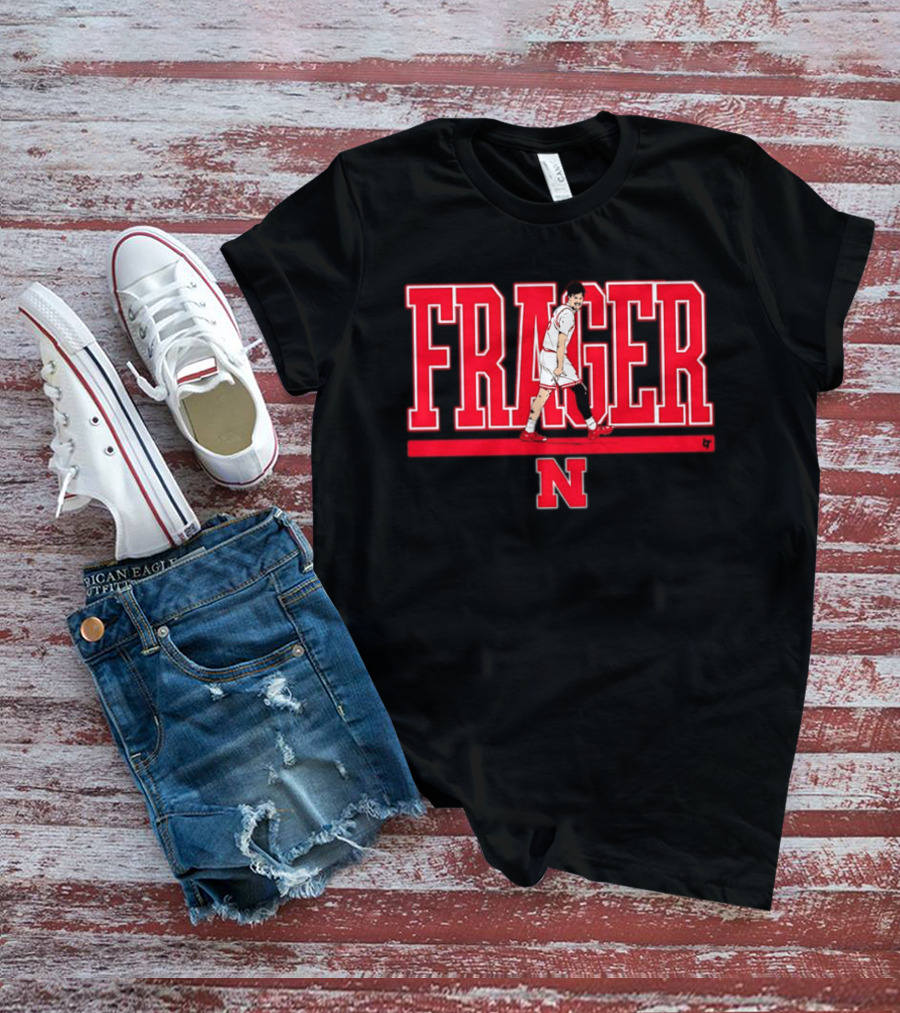 Nebraska Basketball Frager Pose N T-Shirt