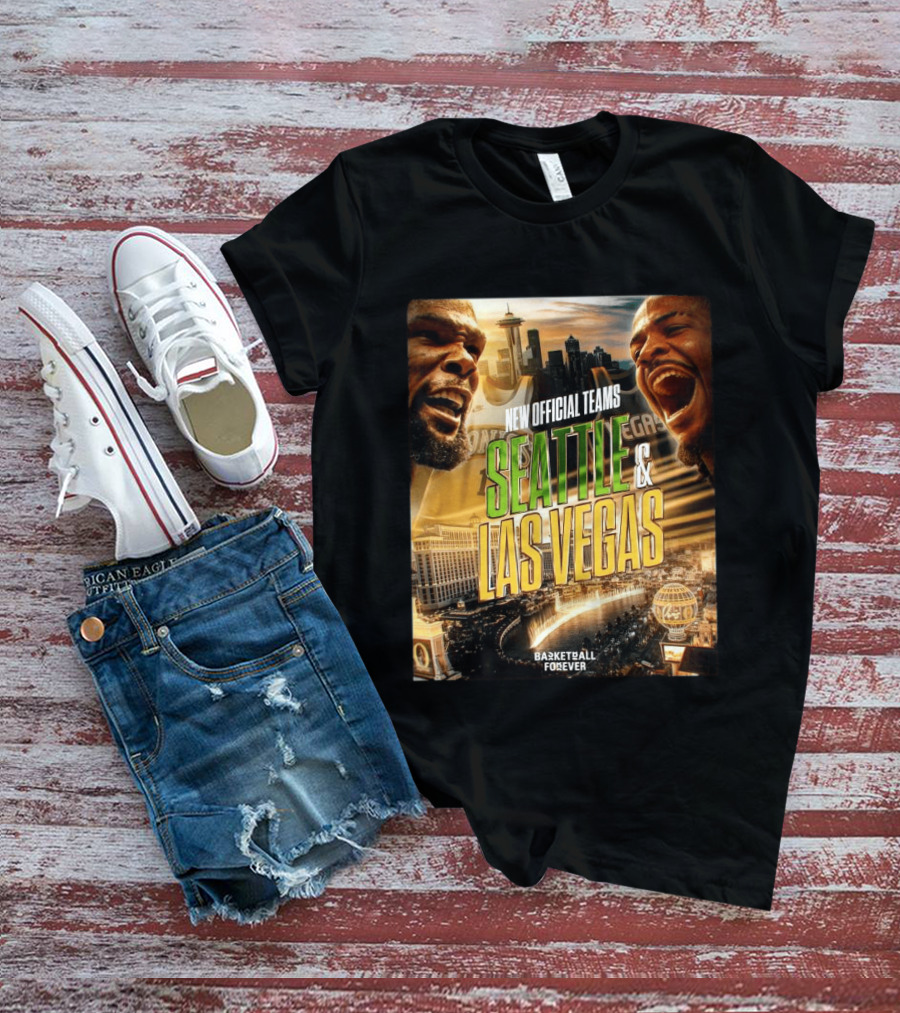 New Official Teams Seattle Las Vegas Basketball Forever 2026 T-Shirt