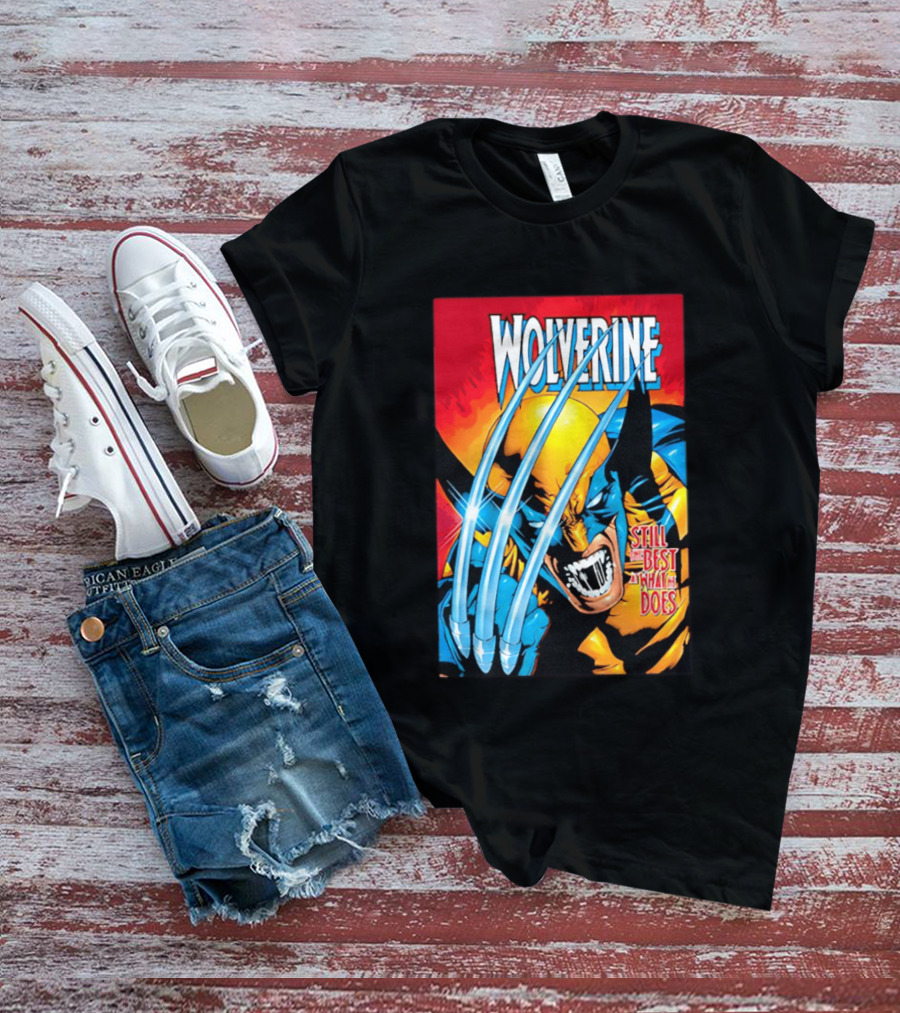 Wolverine Still The Best At What He Does Comic Style Claws Action T-Shirt