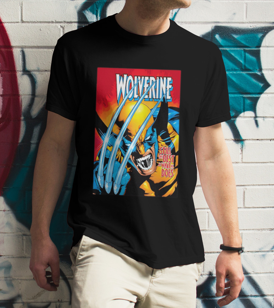 Wolverine Still The Best At What He Does Comic Style Claws Action T-Shirt