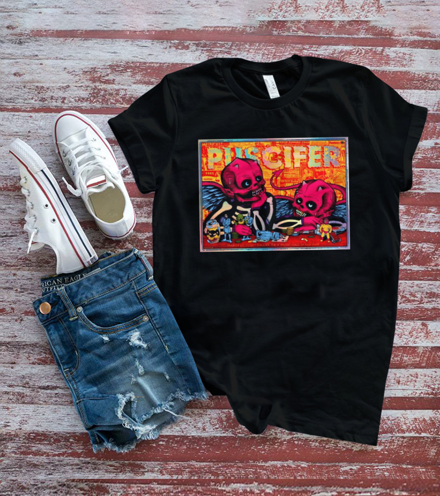 Puscifer Music Hall Fair Park Dallas TX March 25 2026 With Red Winged Skeletons And Vintage Comic T-Shirt