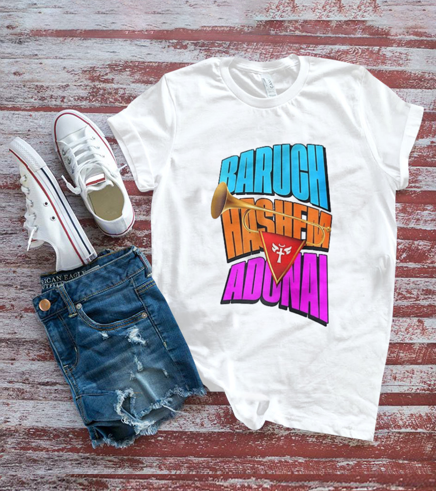 Baruch Hashem Adonai Trumpet T-Shirt