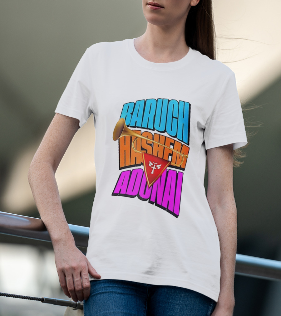 Baruch Hashem Adonai Trumpet T-Shirt