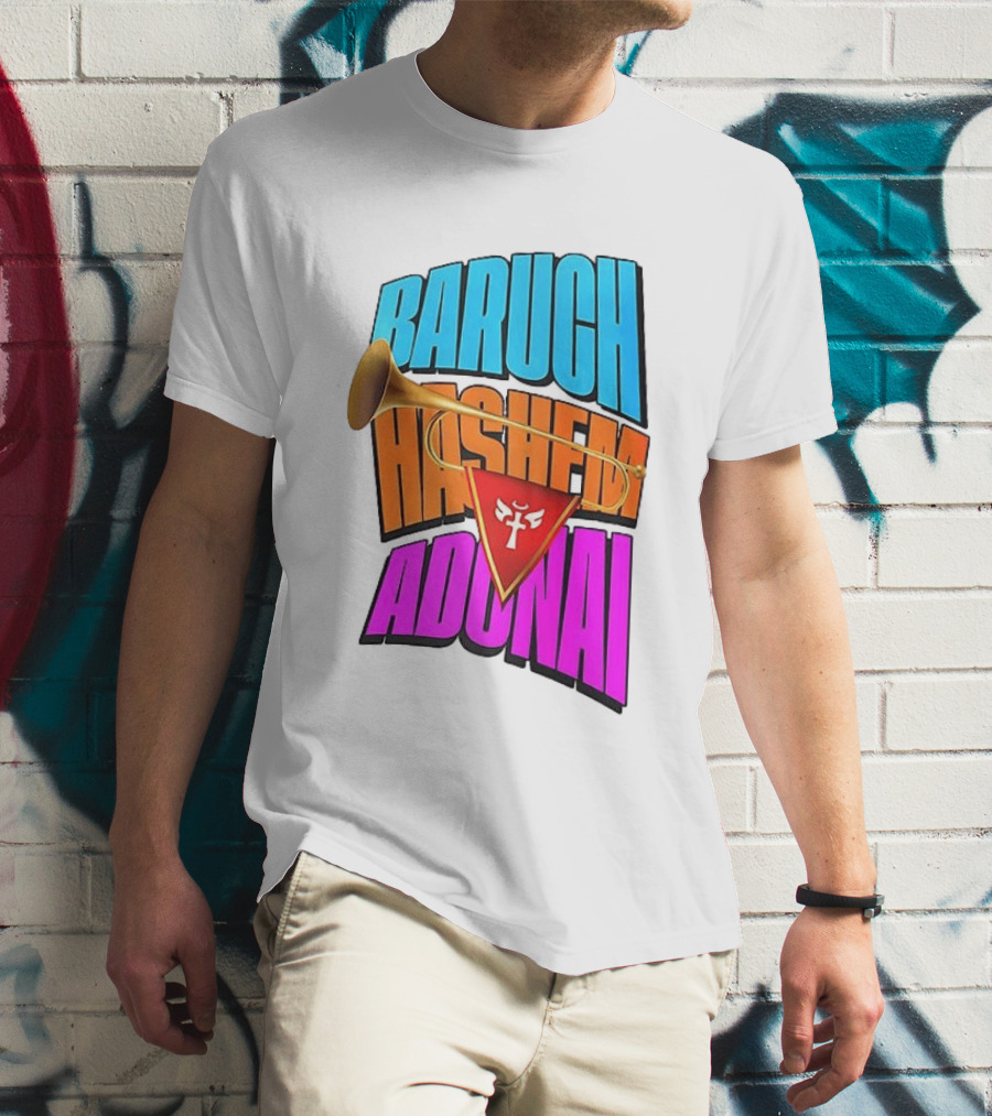 Baruch Hashem Adonai Trumpet T-Shirt
