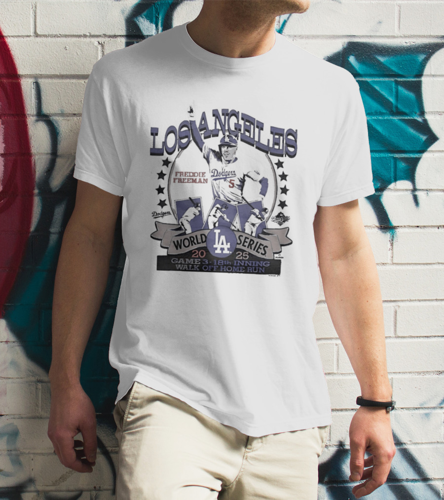 Los Angeles Dodgers World Series 18th Inning Walk Off Home Run Freddie Freeman T-Shirt