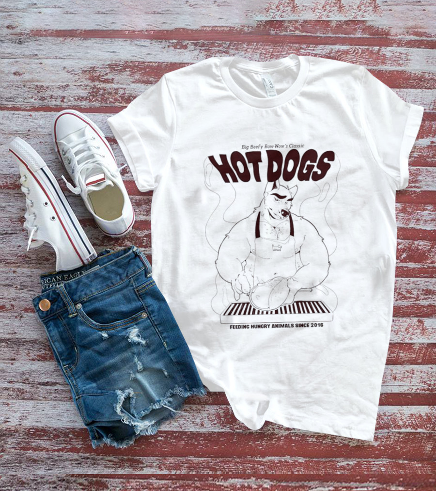 Hot Dogs Feeding Hungry Animals Since 2016 BBQ Chef T-Shirt