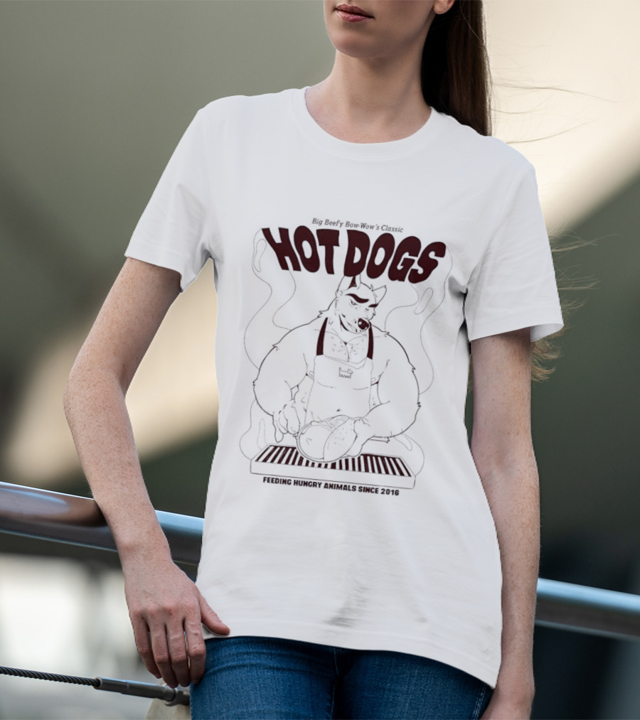 Hot Dogs Feeding Hungry Animals Since 2016 BBQ Chef T-Shirt