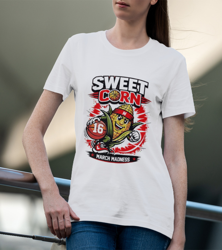 Nebraska Sweet Corn Basketball 16 March Madness T-Shirt