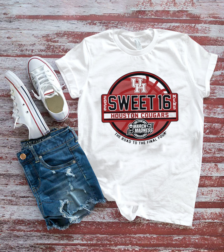 Houston Cougars 2026 Sweet 16 March Madness The Road To The Final Four T-Shirt
