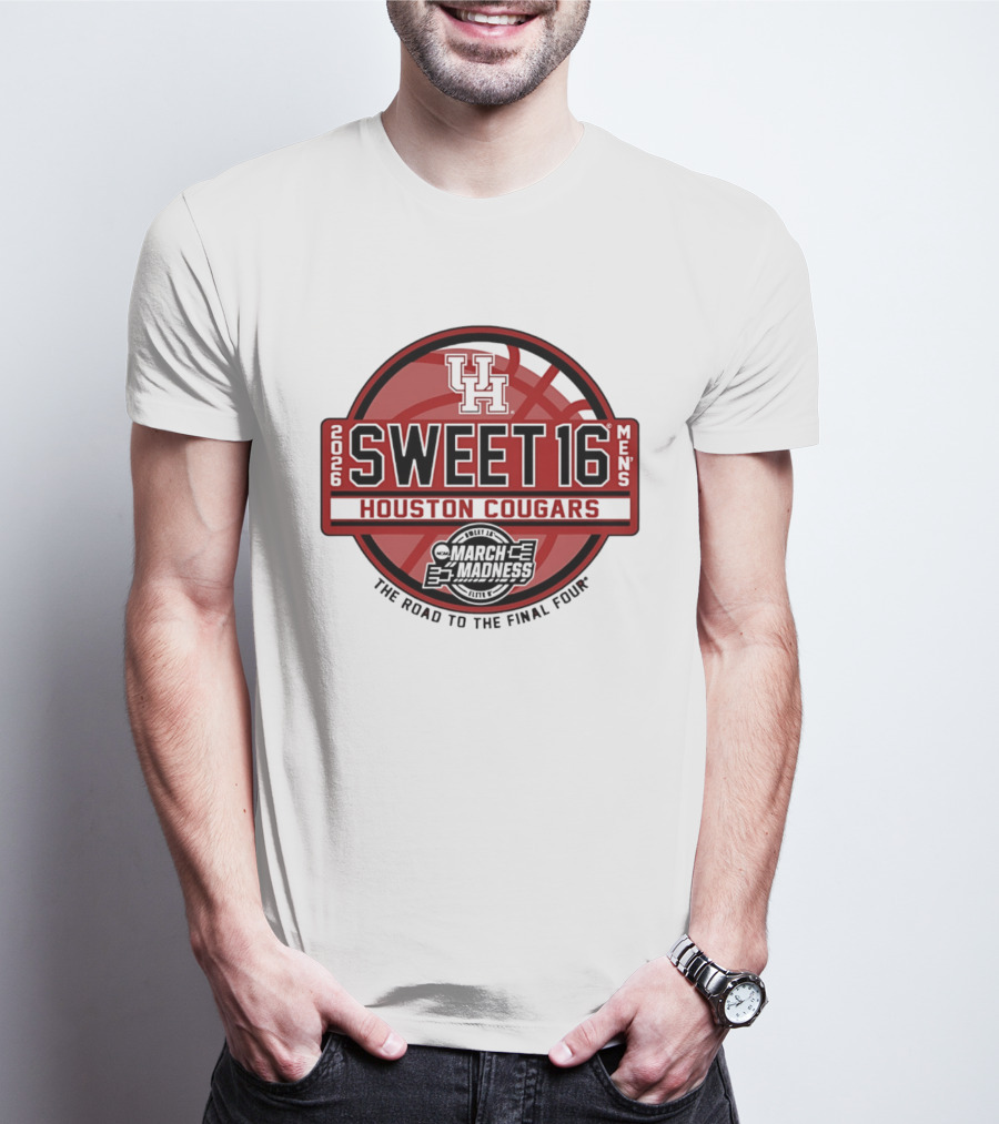 Houston Cougars 2026 Sweet 16 March Madness The Road To The Final Four T-Shirt