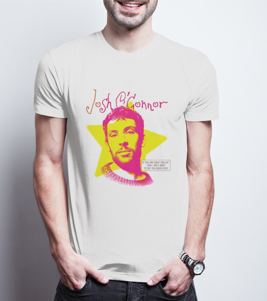 Josh O'Connor Bold Pink Yellow Star Style Eat Cooks Science T-Shirt