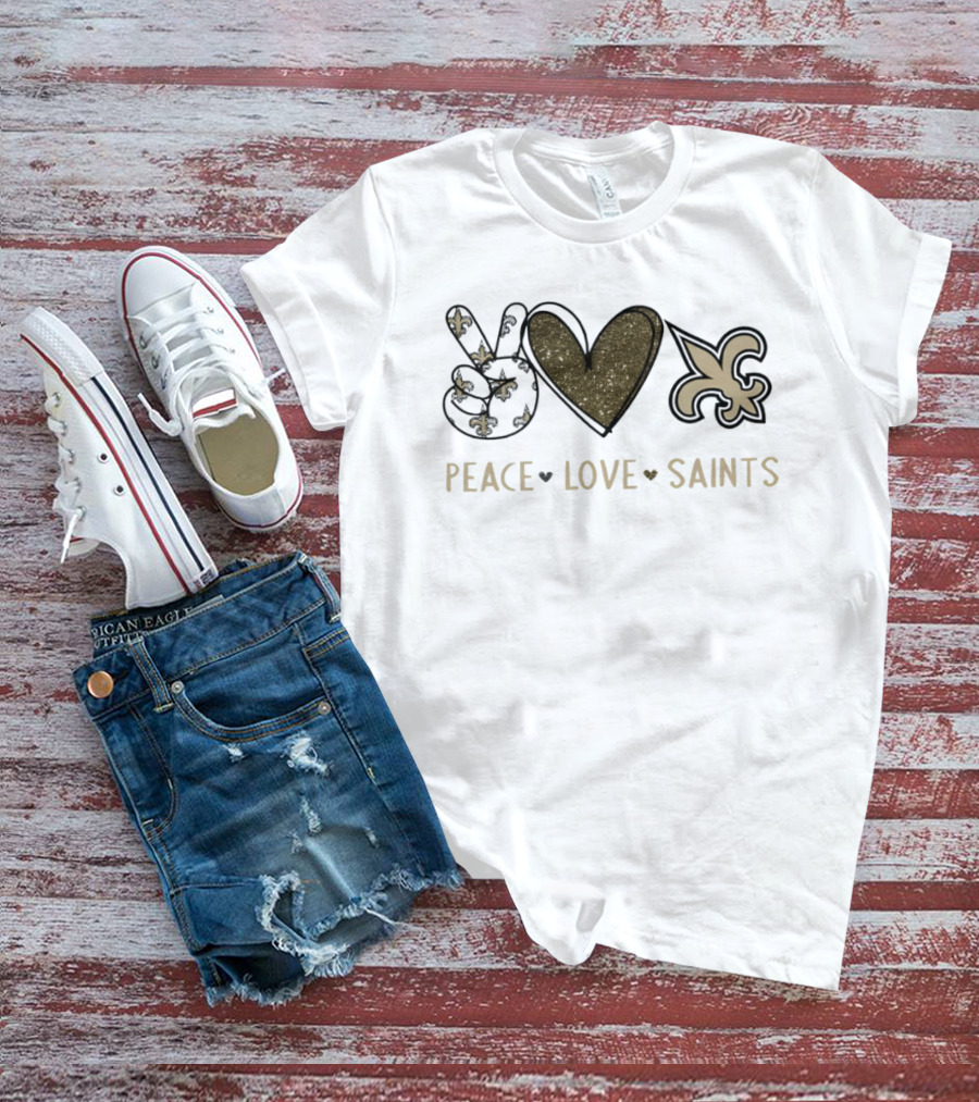 Peace Love New Orleans Saints Football 2026 T-Shirt