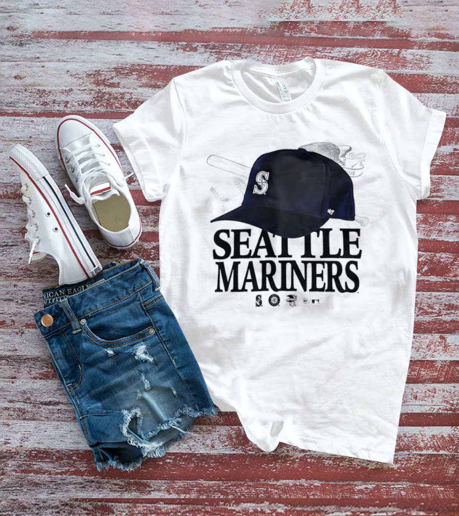 Seattle Mariners In The Paper Foundation Cap With Brushed Effect T-Shirt