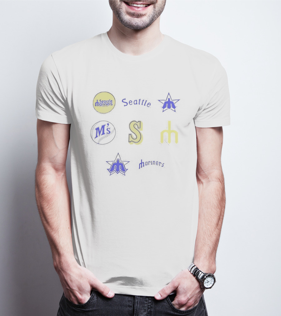 Seattle Mariners Ms S Trident Iconic History Quartz Foundation T-Shirt