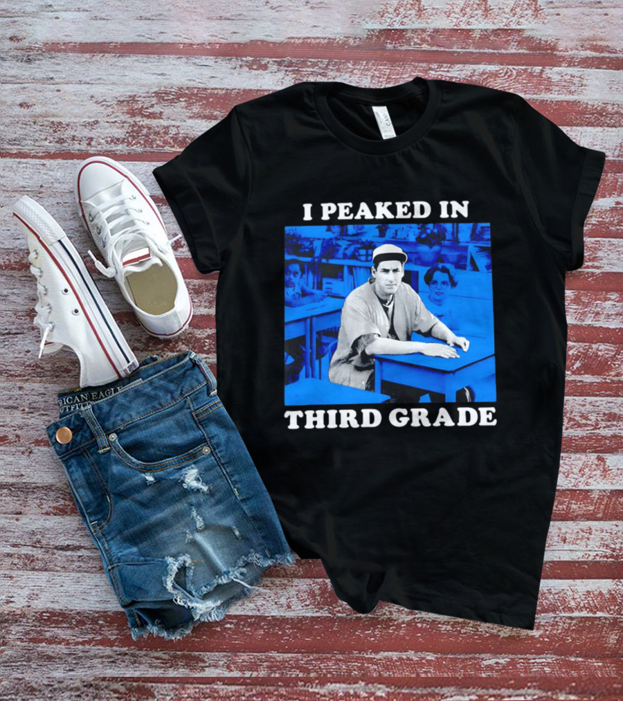 Adam Sandler I Peaked In Third Grade Billy Madison Movie Blue Classroom T-Shirt