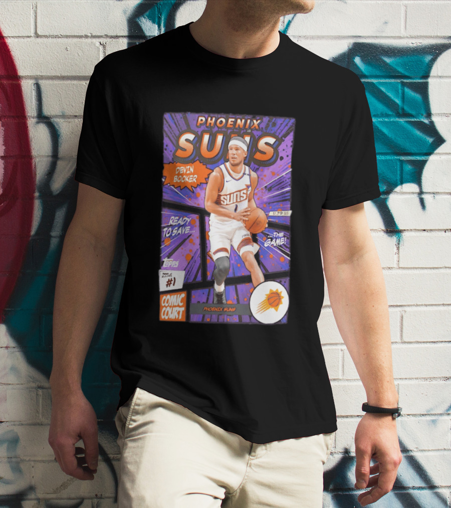Phoenix Suns Devin Booker Comic Court Issue 1 T-Shirt