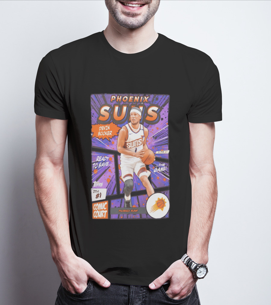 Phoenix Suns Devin Booker Comic Court Issue 1 T-Shirt