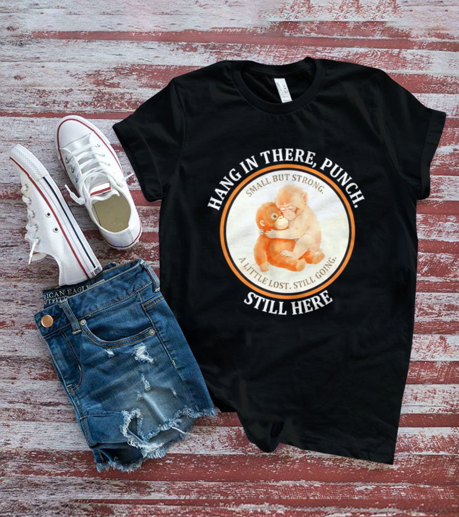 Hang In There Punch Small But Strong A Little Lost Still Going Still Here T-Shirt