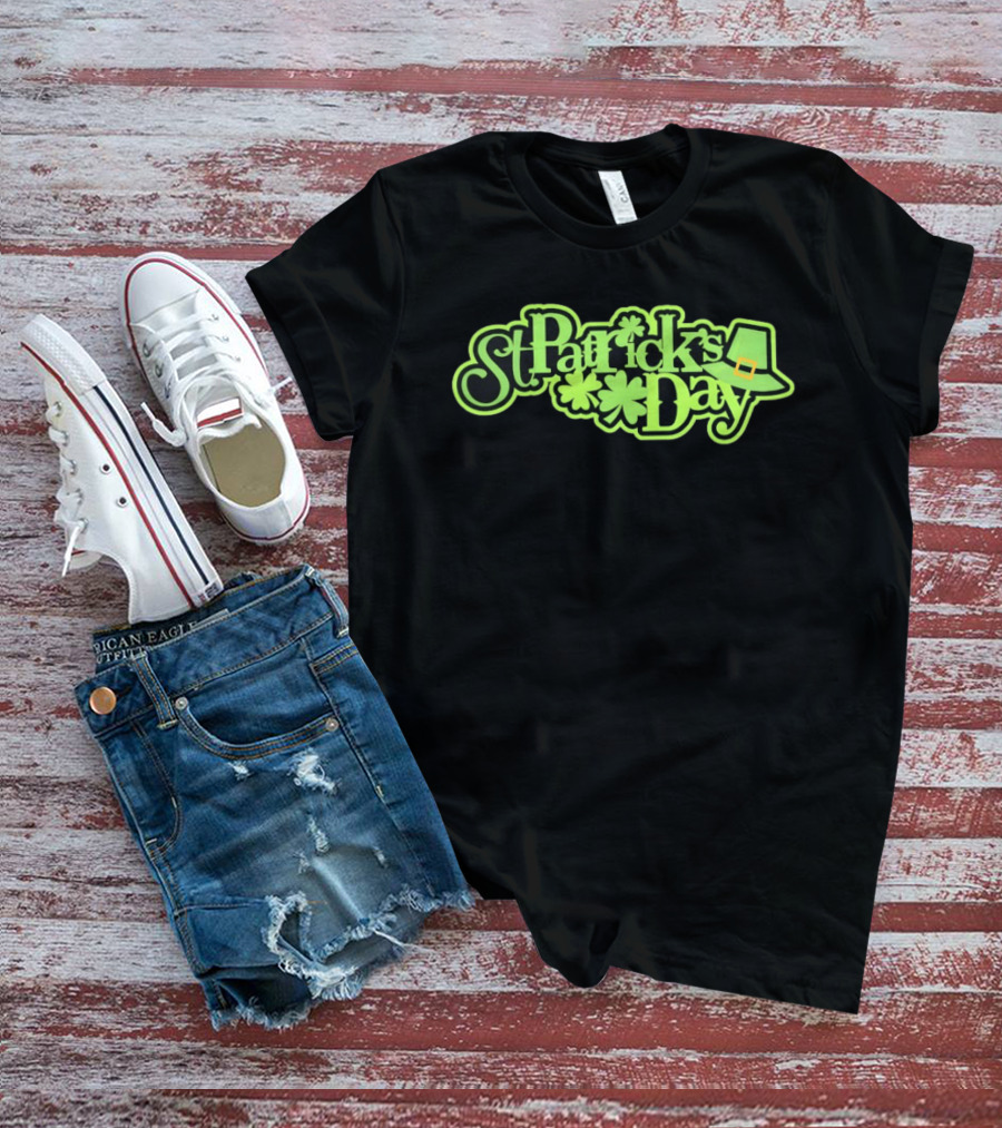 St Patrick's Day Shamrock And Leprechaun Hat T-Shirt