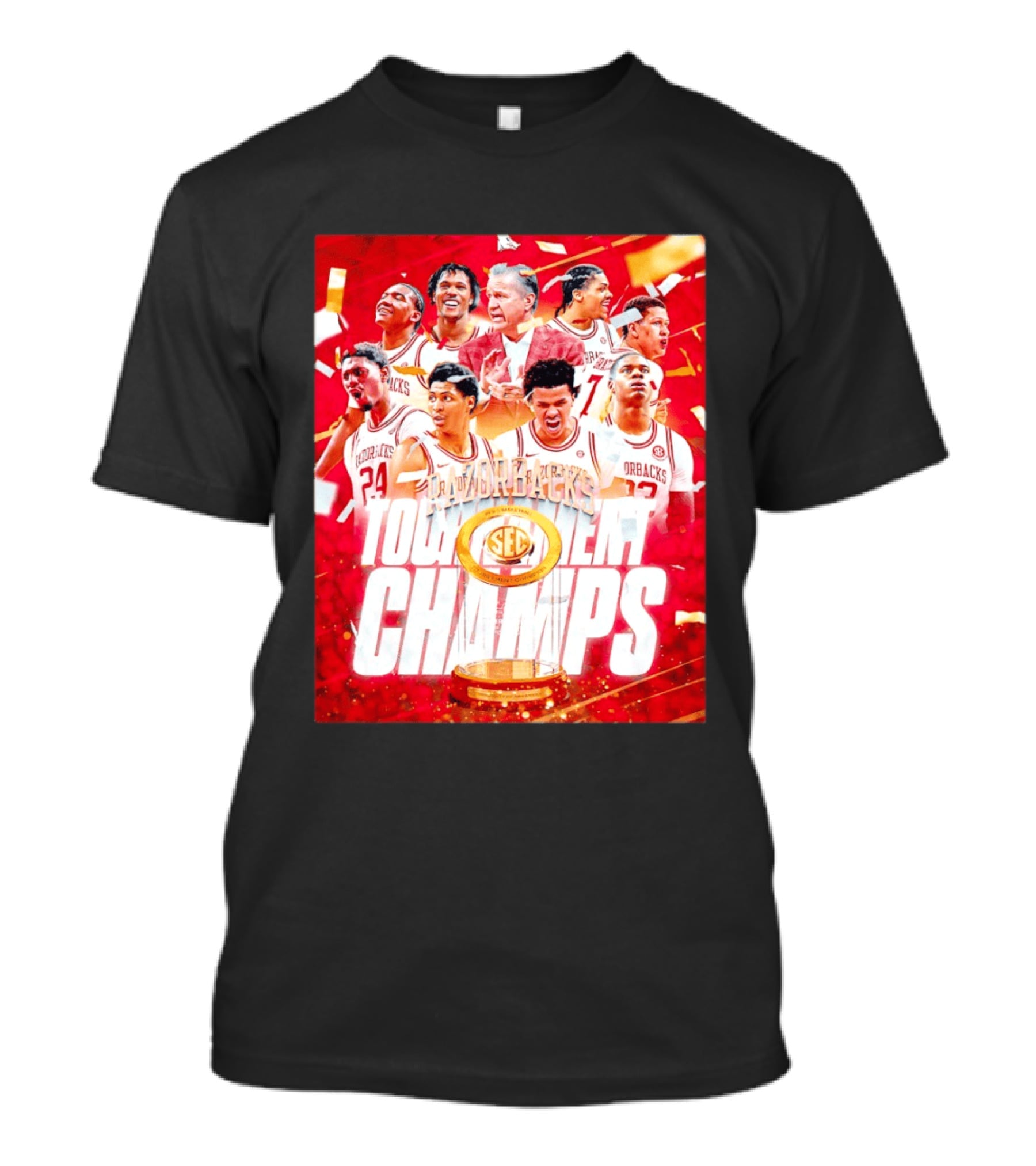 Arkansas Razorbacks SEC Tournament Champs Basketball T-Shirt