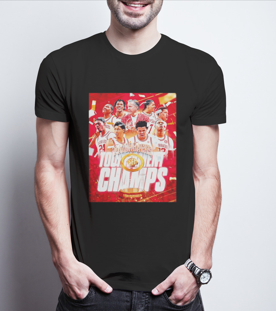 Arkansas Razorbacks SEC Tournament Champs Basketball T-Shirt