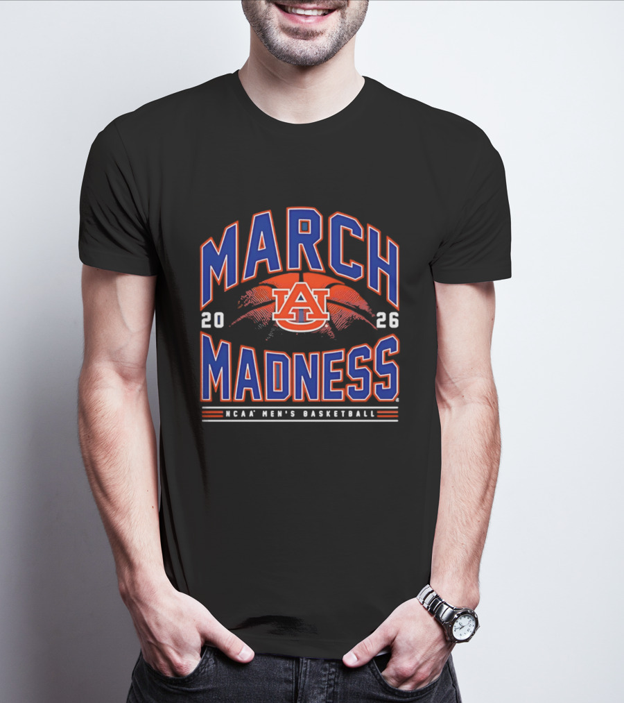 Auburn Tigers 2026 NCAA March Madness Men's Basketball T-Shirt