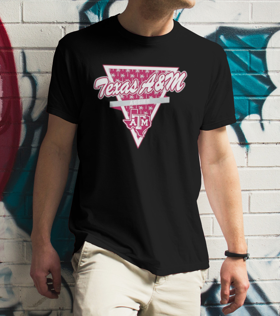 Texas A&M Aggies Football Palm Tree Triangle T-Shirt