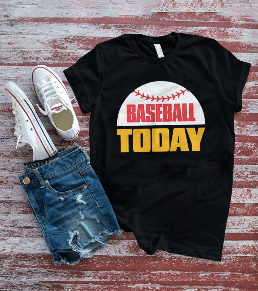 Baseball Today Embroidered 2026 Vintage Style Sports T-Shirt