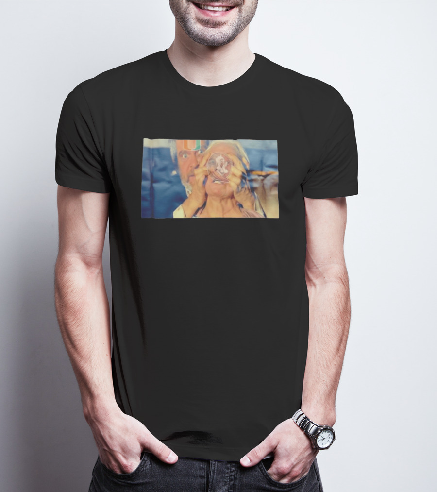Miami Vs FSU Bird Box Meme Blindfold Movie Scene T-Shirt